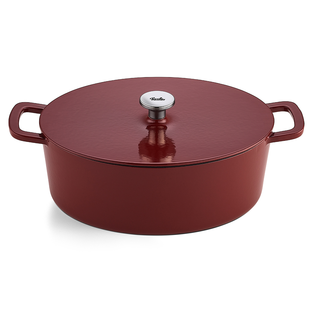 Fissler Moments Collection Braadpan Ovaal, 33cm burgundy red